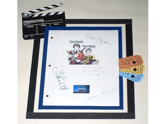 Harold and Maude 1971 Movie Script Signed Screenplay Autographed