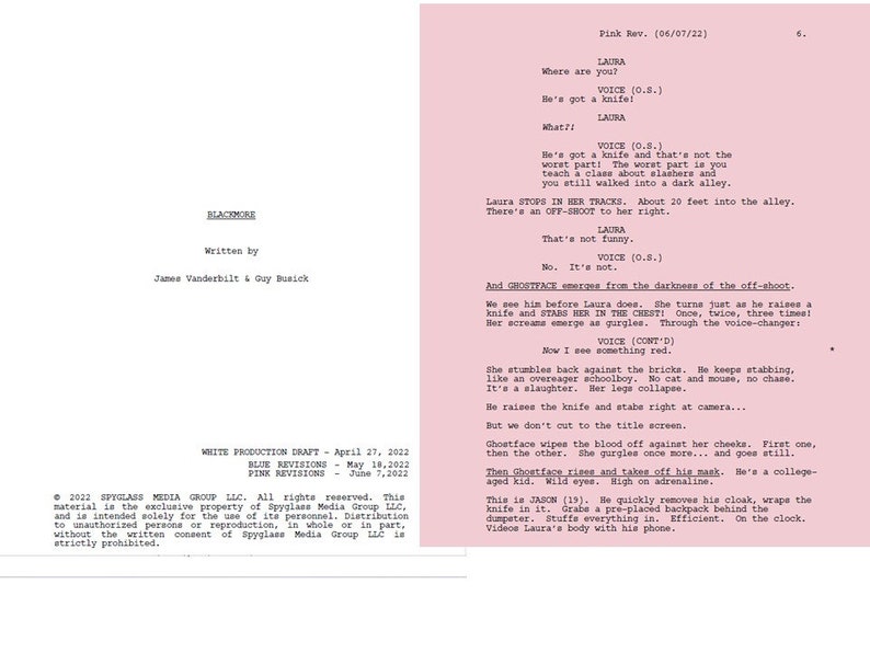 Scream 6 Movie Signed Script Melissa Barrera, Mason Gooding, Liana ...