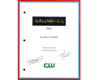 Supernatural Pilot Episode TV Script Autographed: Jared Padalecki, Jensen Ackles