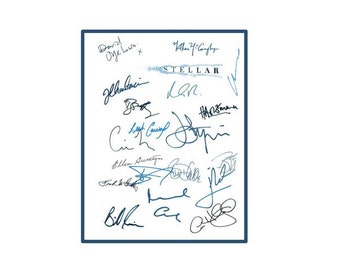 Interstellar Movie Script Autographed Signed Matthew McConaughey, Anne Hathaway, David Gyasi, Wes Bently, Bill Irwin, Josh Stewart & More
