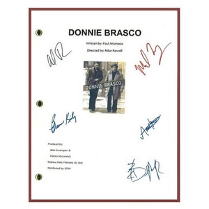Donnie Brasco 1997 Movie Script Signed Screenplay Autographed: Al Pacino, Johnny Depp, Michael Madsen, Bruno Kirby, Anne Heche