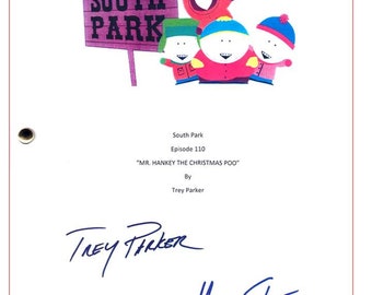 South Park "Mr. Hankey The Christmas Poo" TV Signed Script Autographed: Trey Parker, Matt Stone