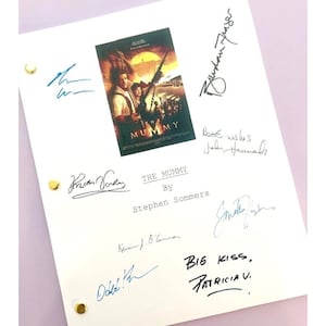 The Mummy Movie Signed Screenplay Autographed Brendan Fraser  Rachel Weisz  John Hannah  Arnold Vosloo  Kevin J. O&#39;Connor  Oded Fehr +more