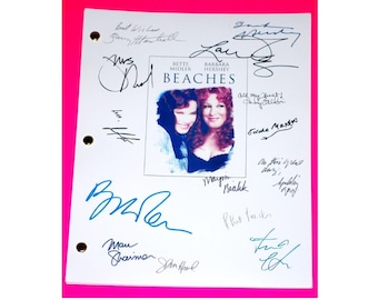 Beaches Signed Movie Script Screenplay Autographed Bette Midler, Barbara Hershey, Lainie Kazan, Garry Marshall, John Heard, Spalding Gray