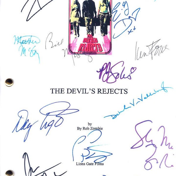 Devil's Rejects Entire Movie Script Signed Screenplay: Rob Zombie, Sid Haig, Bill Moseley, Ken Foree, Matthew McGrory, William Forsythe