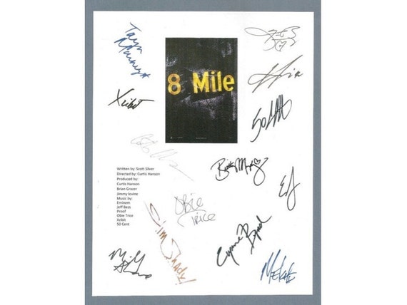 8 Mile Eight Script Signed Screenplay Autographed: Eminem, Brittany Murphy, Kim Basinger, Michael Shannon, Mekhi Phifer, 50 Cent