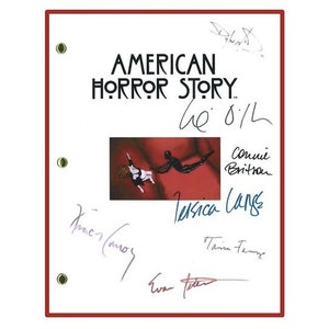 American Horror Story TV Pilot Script Signature Autographed Dylan McDermott, Connie Britton, Taissa Farmiga