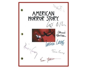 American Horror Story TV Pilot Script Signature Autographed Dylan McDermott, Connie Britton, Taissa Farmiga