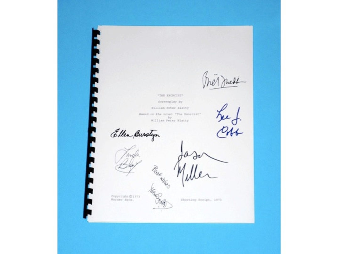 The Exorcist Movie Signed Script Screenplay Autographed: Ellen Burstyn ...