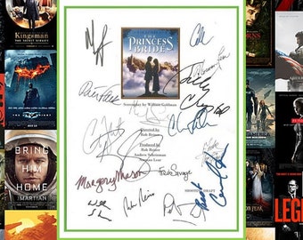 The Princess Bride Movie Signed Script Screenplay Autographed Robin Wright, Cary Elwes, Chris Sarandon, Rob Reiner, Peter Falk, Norman Lear
