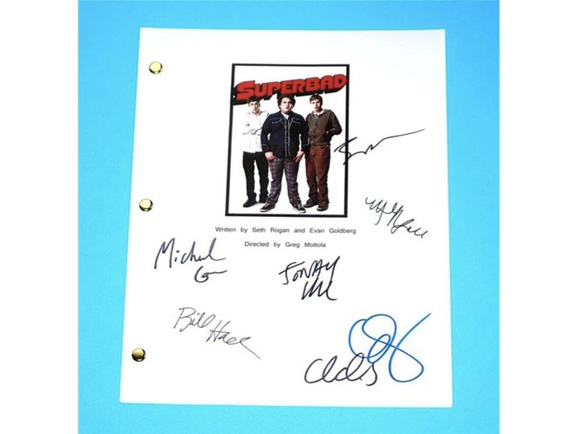 Superbad Movie Signed Script Screenplay Autographed: Seth | Etsy