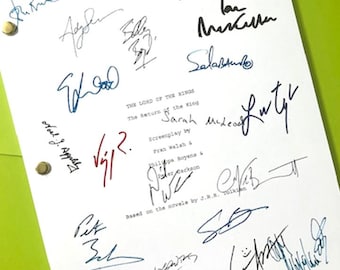 The Lord of the Return of The King Autographed Signed Movie Script Sean Astin John Bach Sala Baker Cate Blanchett Orlando Bloom Billy Boyd +