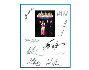The Birdcage Movie Script Autographed Signed Robin Williams, Nathan Lane, Gene Hackman, Dianne Wiest, Calista Flockhart, Hank Azaria, +more