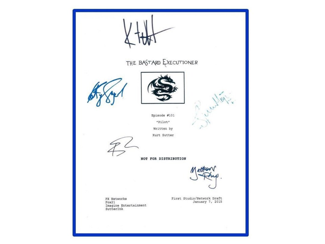 The Bastard Executioner Script Signed Stephen Moyer, Katey Sagal, Kurt ...