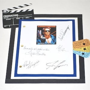 The Terminator Movie Script Signed Screenplay Autographed: James Cameron, Arnold Schwarzenegger, Linda Hamilton, Paul Winfield