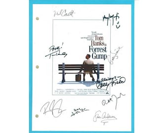 Forrest Gump Signed Script Tom Hanks, Sally Field, Gary Sinise, Mykelti Williamson, Robin Wright