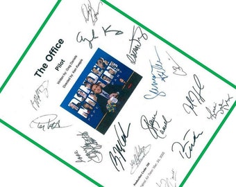 The Office Pilot TV Signed Script Screenplay Autographed: Steve Carell, John Krasinski, Jenna Fischer, Rainn Wilson, B.J. Novack, Ed Helms