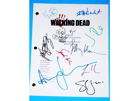 Walking Dead TV Script Screenplay Autographs Signed Andrew