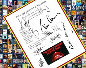 The Rocky Horror Picture Show Movie Script Autographed Signed Tim Curry, Susan Sarandon, Barry Bostwick, Richard O'Brien, Nell Campbell +