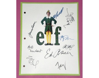 Elf Entire Movie Script Screenplay Autographed: Will Ferrell, Bob Newhart, Ed Asner, James Caan, Zooey Deschanel, Mary Steenburgen