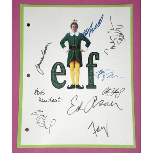 Elf Entire Movie Script Screenplay Autographed: Will Ferrell - Etsy