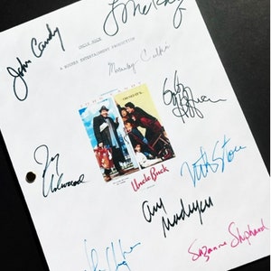 Uncle Buck Movie Signed Script Screenplay Autographed: John Hughes, John Candy, Laurie Metcalf, Jay Underwood, Amy Madigan, Macaulay Culkin