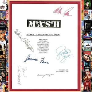 MASH "Goodbye, Farewell and Amen" Final Episode Movie Script Signed Autographed: Alan Alda, Loretta Swit, Jamie Farr, Bill Christopher