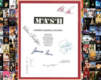 MASH "Goodbye, Farewell and Amen" Final Episode Movie Script Signed Autographed: Alan Alda, Loretta Swit, Jamie Farr, Bill Christopher