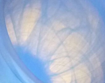 16 X 20 Abstract art photograph/photo on canvas, gallery wrap: light blue, lavender and white; spirals, Gothic effect