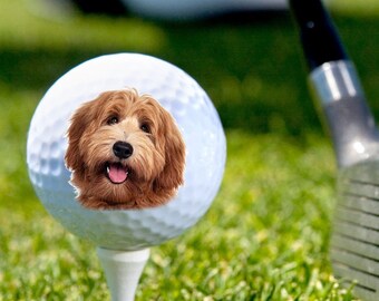 DOG DAD GIFT - Your Dog's Face on a golf ball, golf balls with your photo, Your dog's photo on a golf ball, gifts for golfer, fun gift idea