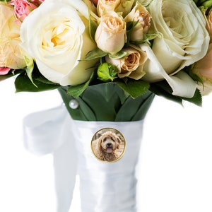 Memorial Photo Bouquet Pin, photo bridal bouquet Pin - Wedding pin - Memorial photo charm for bridal bouquet