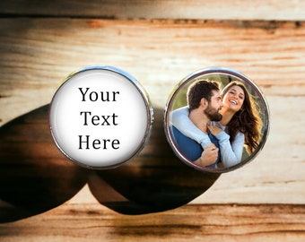 Custom Photo Cuff Links, Custom Saying cuff links, Picture Cuff Links, your text cuff links, Father of the bride cuff links, Groom cufflinks