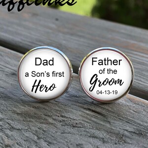 FATHER of the GROOM gift, Father of the Groom Cufflinks - Personalized Gift for Father of the Groom, Father of the groom gift, gift for dad
