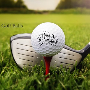 HAPPY BIRTHDAY Golf Balls Golfballs Gift for Golfer Golfing Gift ...