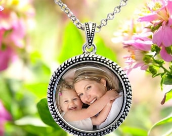 Custom Photo Necklace - Personalized Picture Pendant, Memorial Keepsake Jewelry, Your Photo on a Necklace, Custom Photo Jewelry Gift