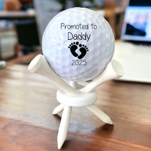 Pregnancy announcement GIFT SET - golf ball with Tee Stand, Promoted to Grandparents, golf gift for new dad, grandpa, pregnancy reveal