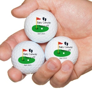 Custom Pregnancy Announcement golf balls, Baby On the Way, Golf Ball Pregnancy Reveal Ideas, baby announcement image 3