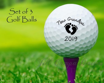 personalized golf balls, custom golf balls, NEW GRANDPA, gift for grandpa, Grandpa golf, Father's Day gift for grandpa, personalized golf