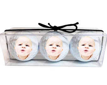 Custom Photo Golf Balls | Personalized Father's Day Golf Gifts | Your Child's Face on Golf Ball | Unique Golf Gifts for Dad | Cute, Fun Gift