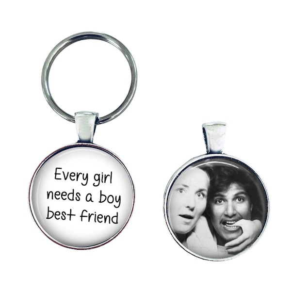 BEST FRIENDS - Every girl needs a boy best friend - Best friend gift, Your Photo on one side - photo keychain - cute gift for best friends