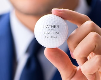 FATHER of the GROOM, custom golf balls- gift for Dad - Wedding - Groom's Father, Father of the Groom gift, personalized golf balls