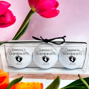 Pregnancy reveal, Promoted to Grandparents, personalized golf balls, custom golf balls, gift for grandpa, grandpa, pregnancy announcement