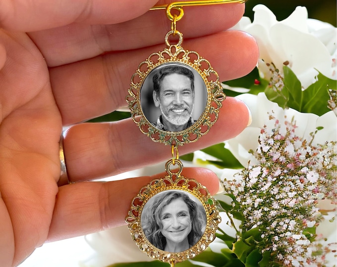 Memorial Wedding Bouquet Charm | Personalized Photo Charm | Bridal Bouquet Keepsake