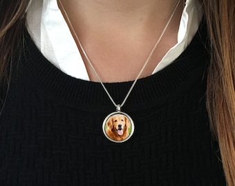 Petite Photo Necklace, Photo Pendant, Custom Photo Jewelry, Personalized Keepsake Jewelry, Your photo on a necklace, custom photo necklace