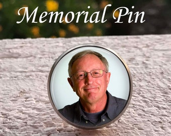 Personalized Lapel Pin, Memorial pin, Custom Photo Lapel Pin, Memorial lapel pin, in memory lapel pin, photo Lapel Pin, funeral lapel pin