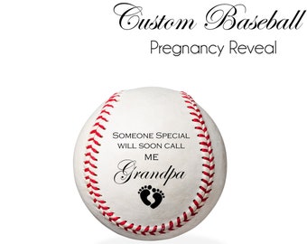 PREGNANCY ANNOUNCEMENT - Personalized Baseball , Custom Baseball, grandpa to be, gift for new grandpa, pregnancy reveal, baseball