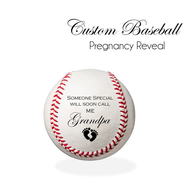 PREGNANCY ANNOUNCEMENT - Personalized Baseball , Custom Baseball, grandpa to be, gift for new grandpa, pregnancy reveal, baseball