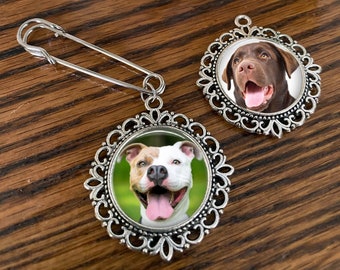 Double Sided Photo Bridal Bouquet Charms - PET PHOTO bridal bouquet memory charm- memorial gift- gift for bride