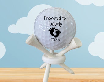 Pregnancy announcement GIFT SET - golf ball with Tee Stand, Promoted to Grandparents, golf gift for new dad, grandpa, pregnancy reveal