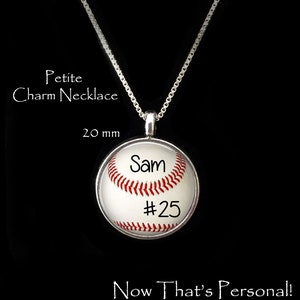 CUSTOM BASEBALL PENDANT Custom Baseball Necklace Your | Etsy